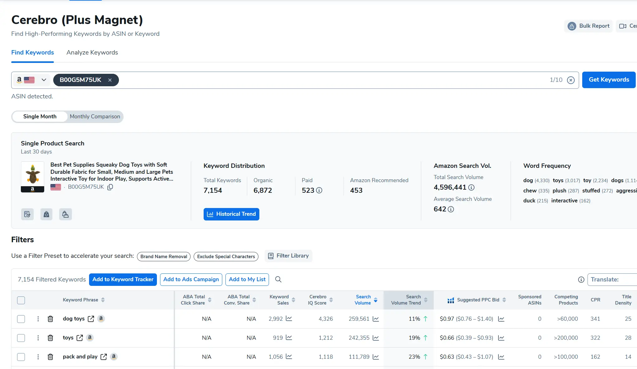 Helium 10 Product and Keyword Research